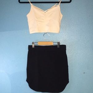 Bundle with skirt and 2 crop tops